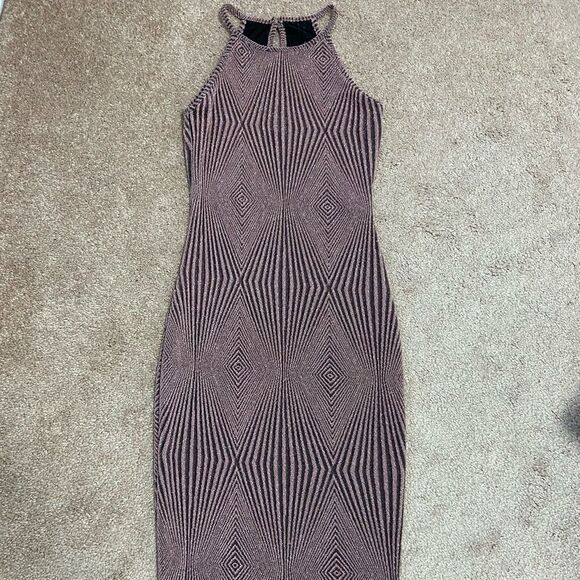 Forever 21 Mauve Sparkly Midi Dress - Picture 1 of 2